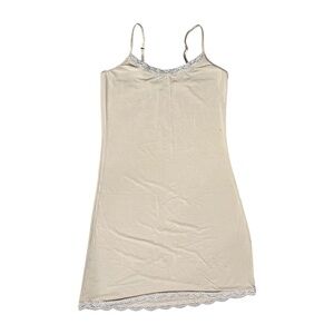 Cream/Tan Jockey Dress Slip With Adjustable Straps - Size Small